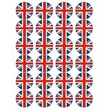 24 Union Jack rice paper fairy / cup cake Toppers - 40mm Ideal for Royal Wedding Street Parties!  from Royal Wedding