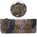 ALEXIS HUDSON Bloom Clutch in Lilac Combo Snake