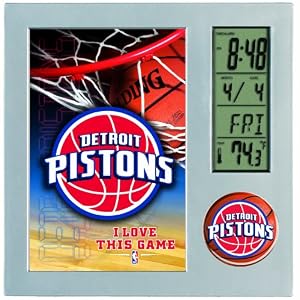 NBA Detroit Pistons Digital Desk Clock