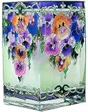 61yjL5CZ%2BPL. SL160  Pansy Painted Art Glass Flower Vase / Tealight Holder Reviews