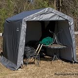 Buy 10x12x8 Peak Style Shelter, Grey Cover by Shelter Logic