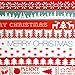 Crafty Rabbit Christmas Washi Tape - Set of 8 Rolls - 262 Feet Total - Red, Grey, White