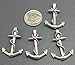20 Anchor with Rope Charms silver tone