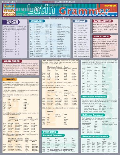Latin Grammar (Quickstudy: Academic) Latin Grammar (Quickstudy: Academic)