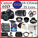 Canon EOS 60D 18 MP CMOS Digital SLR Camera with Canon EF-S 18-135mm Lens + ....