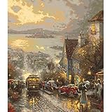 Plaid Paint by Number Kit 21794 Thomas Kinkade Hyde Street and The Bay San Francisco Art, 16 by 20-Inch
