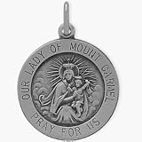 Sterling Silver Our Lady of Mount Carmel Medal Medallion
