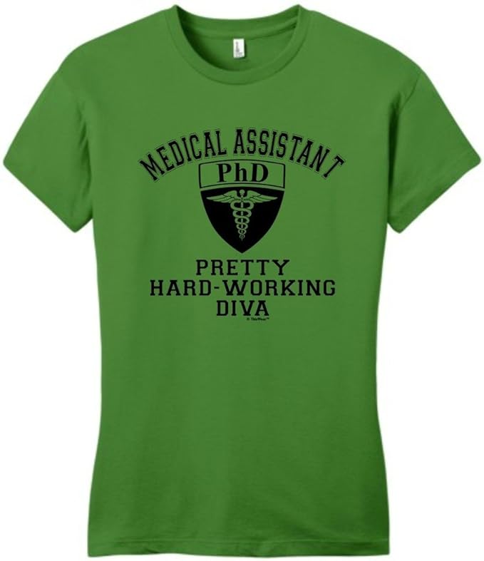 Amazon.com: Medical Assistant Gift PhD Shield Pretty Diva Juniors ...