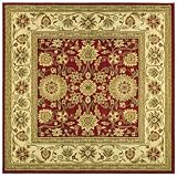 Safavieh Lyndhurst Collection LNH212F Red and Ivory Square Area Rug, 8-Feet
