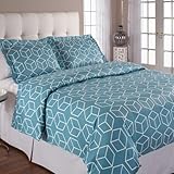 Echelon Cubism Twin Duvet Cover Set, Lagoon
