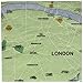 Design Ideas Mapkin, 5x5, Package of 20 Napkins, London
