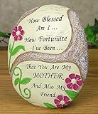 Mom Plaque - Desktop Plaque with a Flower Design - How Blessed Am I.. How Fortunate I've Been... That You Are My Mother and Also My Friend - Mother's Day Gifts - Gifts for Mom - Gifts for Her - Mother in Law - Grandma Gifts