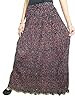 Boho Maxi Skirt- Women's Sari Lace Work Crinkle Broomstick Gypsy Long Skirt
