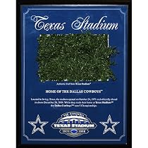 Steiner Sports Dallas Cowboys Texas Stadium 1996-2008 Game Used Turf Plaque