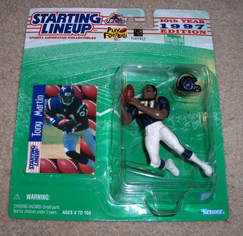 NFL Action Figure: 1997 Tony Martin NFL Starting Lineup Figure-NFL Action Figure-National Football League Action Figure-National Football League Figures-NFL Figures-National Football League-NFL