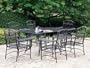 7pc Outdoor Tropico Iron Patio Dining Set : Black