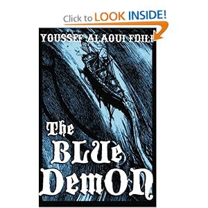 blue demon print