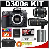 Nikon D300s Digital SLR Camera + 18-55mm AF-S VR Lens + 70-200mm f/2.8G II VR + 16GB Card + Nikon EN-EL3e Battery + Case + Cameta Bonus Accessory Kit