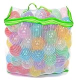 100 Non-Toxic Crush Proof Quality Invisiball /w Mesh Tote, Red/Orange/Yellow/Green/Teal/Blue/Sky Blu