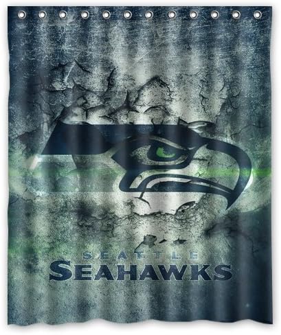 Fashion press Flawless Gorgeous Creative Seattle Seahawks Shower Retro Curtain Shower 100% WaterProof Polyester Fabric 60" x 72" Inches Standard