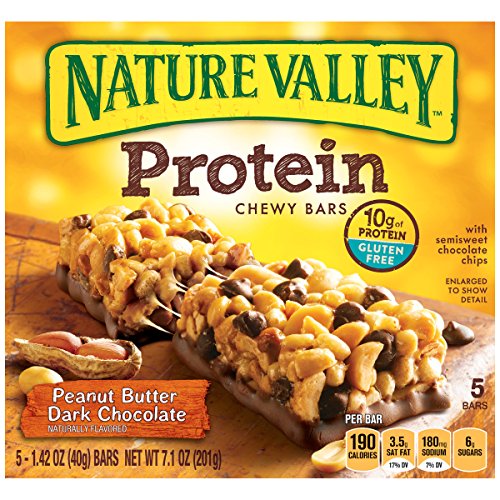 Nature valley peanut butter dark chocolate protein chew…