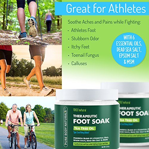 Foot Soak with Tea Tree Oil and Epsom Salt 20 oz Tea Tree Essential