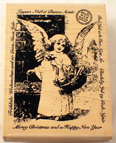 Stampington And Company Angel Delivery Wood Rubber Stamp #K5546