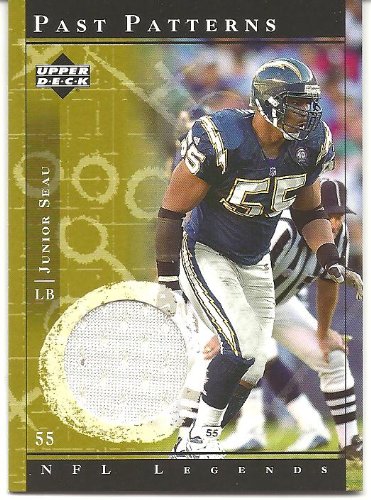 Junior Seau 2001 Upper Deck Legends Past Patterns Jersey Card #PPJS San Diego Chargers