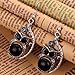 YAZILIND Grace Owl Ear Wire Hook Dangle Earrings Black Eye Design Retro