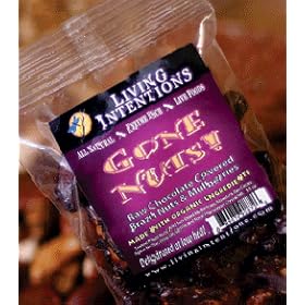 Living Intentions: Gone Nuts! Raw Chocolate Covered Brazil Nuts & Mulberries, 3.5oz (Raw/Sprouted Snacks)