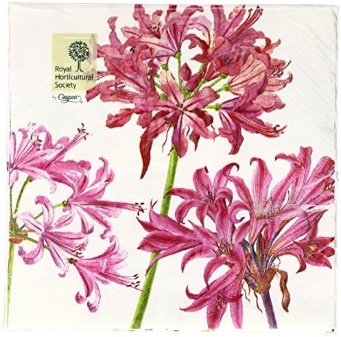 Entertaining with Caspari Surprise Lily Paper Luncheon Napkins, Ivory, Pack of 20