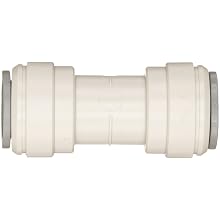 Celcon Push-to-Connect Tube Fitting, Acetal Copolymer, Straight Coupler, Tube OD