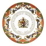 from Royal Worcester Royal Worcester Diamond Jubilee Coupe Plate Model DJBRW5502-X