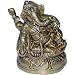 Hindu God Ganesha Brass Sculpture 2.5 x 1.25 x 3.75 inches