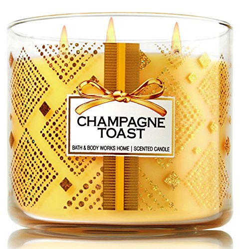 Bath & Body Works Three Wick 14.5 Oz Champagne Toast Candle- NEW 2014