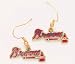 Atlanta Braves Enameled MLB Team Logo Dangle Earrings