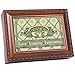 Cottage Garden Love Loyalty Woodgrain Music Box / Jewelry Box Plays Irish Lullaby