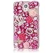 Note 4 Case,Galaxy Note 4 Case - EVTECH 3D Handmade Bling Crystal Full Diamond Pendant Colorful Flowers and Shiny Rhinestone Clear Cover Hard Case for Samsung Galaxy Note 4 SM-N910S SM-N910C