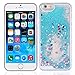 Yoption Transparent Plastic 3D Glitter Quicksand and Heart Liquid Case for Apple iPhone 6 4.7