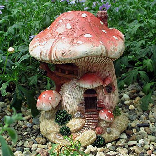Miniature Fairy Garden and Terrarium Red Mushroom Fairy House