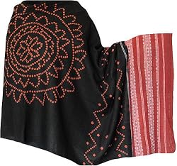Wool Shawl Tie & Dye Body Wrap - Christmas Gift 80 x 35 inches (tdswl323)