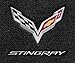2014-2018 Corvette C7 Coupe Jet Black Trunk Mat - Crossed Flags & Stingray Logos
