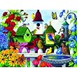 Birdhouse Heaven 1000pc Jigsaw Puzzle by Nancy Wernersbach