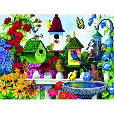 Birdhouse Heaven 1000pc Jigsaw Puzzle by Nancy Wernersbach