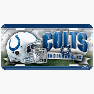 Indianapolis Colts Embossed Hi Definition Metal License Plate