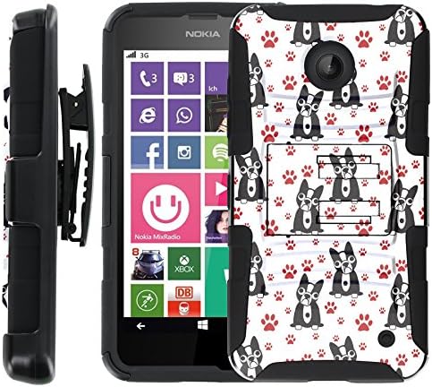Nokia 635 Snub Dog Paw Print Blitz Rugged Combat Protective Design Case by Mobiflare