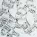 Oval Sequins Mozart Score Black White 1.5 inch Couture Loose Large Paillettes