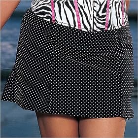 Plus Size Polka Dot Mini Skirt 1x 2x 3x Black/White
