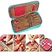 JAVOedge Double Sided Makeup Cosmetic Bag and Jewelry Travel Multi-Function Organizer (Turquoise)