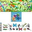 Melissa & Doug Bugs Floor Puzzle with Insect Toob Set of 3 Items